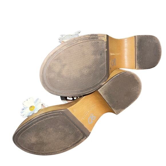 Lucky Brand Juleii Daisy Clog Boho Slingback Sandal Chunky Block Heel Size 9 - Picture 3 of 4